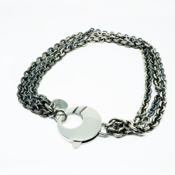 Armband oxiderat polerat silver - Image 3